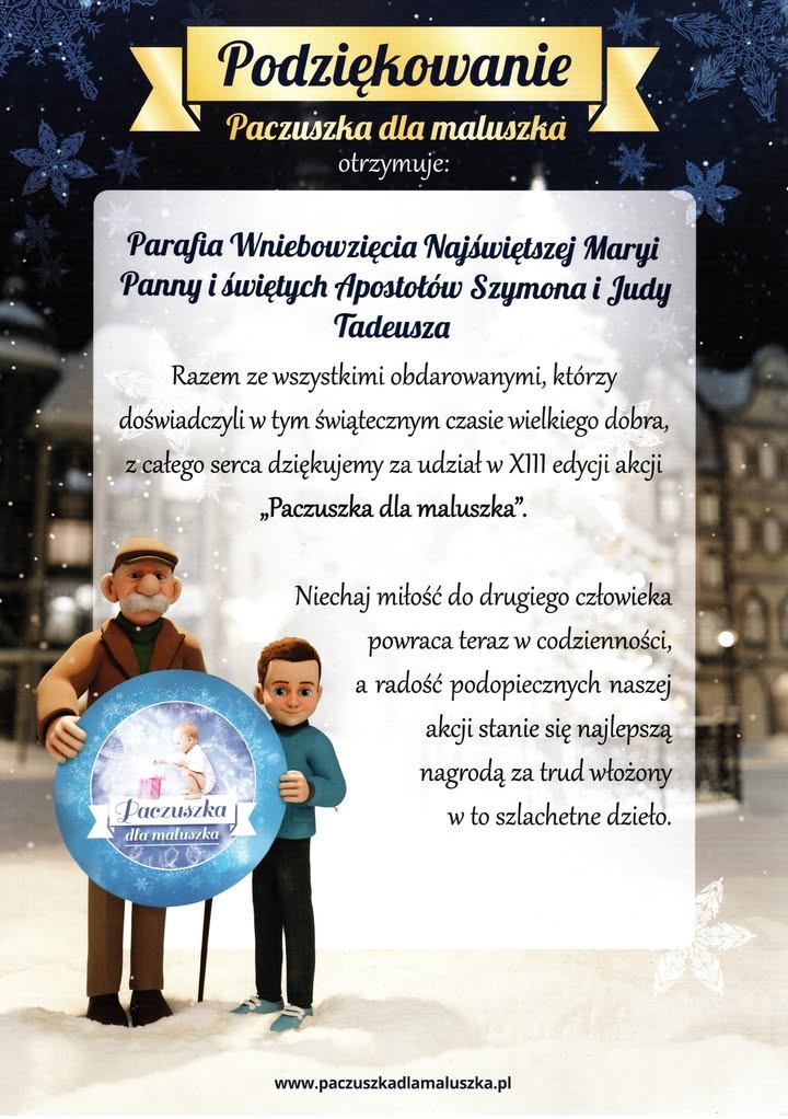 Dotarły do nas podziękowania od organizatorów świątecznej akcji "Paczuszka dla maluszka". Korzystając z okazj…