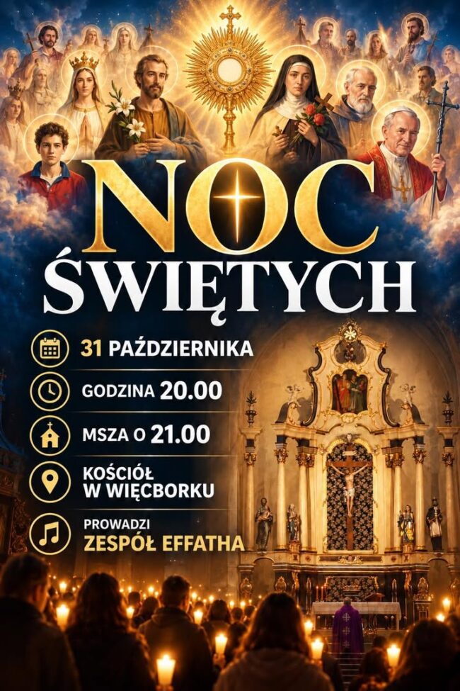 Zespół Effatha zaprasza do wspólnego czuwania w Wigilię Uroczystości Wszystkich Świętych.